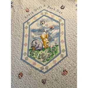CLASSIC POOH Twin QUILT EVERY DAY'S A POOH DAY 3D BUTTERFLY 90s Vtg Pooh Bear